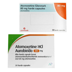 Атомоксетин 80 мг Европа :: Аналог Когниттера :: Glenmark / Aurobindo капс. №30