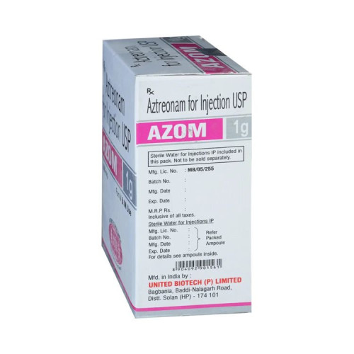 Азтреонам ИМПОРТ (Индия) :: Azom пор. для инъекций 1г 1фл./уп